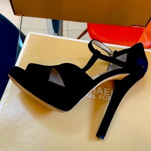 Michael Kors Black Suede Sandals
